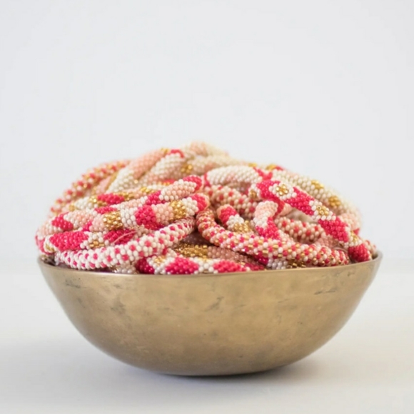 COTTON CANDY -Original Roll-On® Bracelets, 7" round, made in Nepal #3 (3 pieces) - Picture 6 of 9